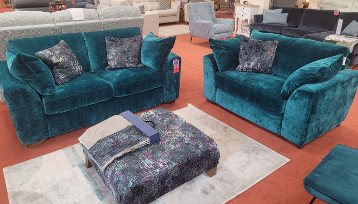 Sofa, Snuggler & Designer Stool