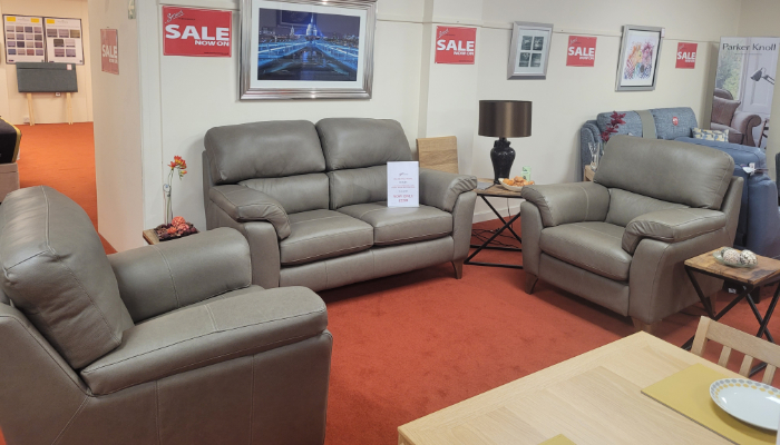 2 Seater + Chair + Power Recliner In Leather